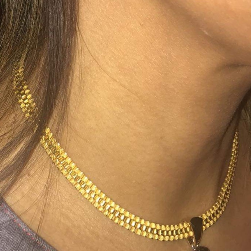 Rolex type K24 lock k18 necklace